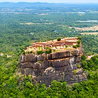 ariel view of Sigiriya sky palace