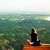 contemplating the view from Sigiriya rock