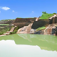 View of Swimming pool on top of Sigiriya rock